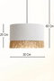 Opviq BK090 Lámpara de Araña con Tapa de Macramé Blanca